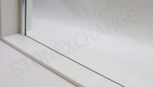 Pure White Engineered Stone Shower Curb