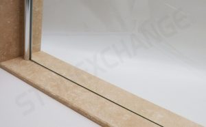 Travertine Filled Honed Shower Curb