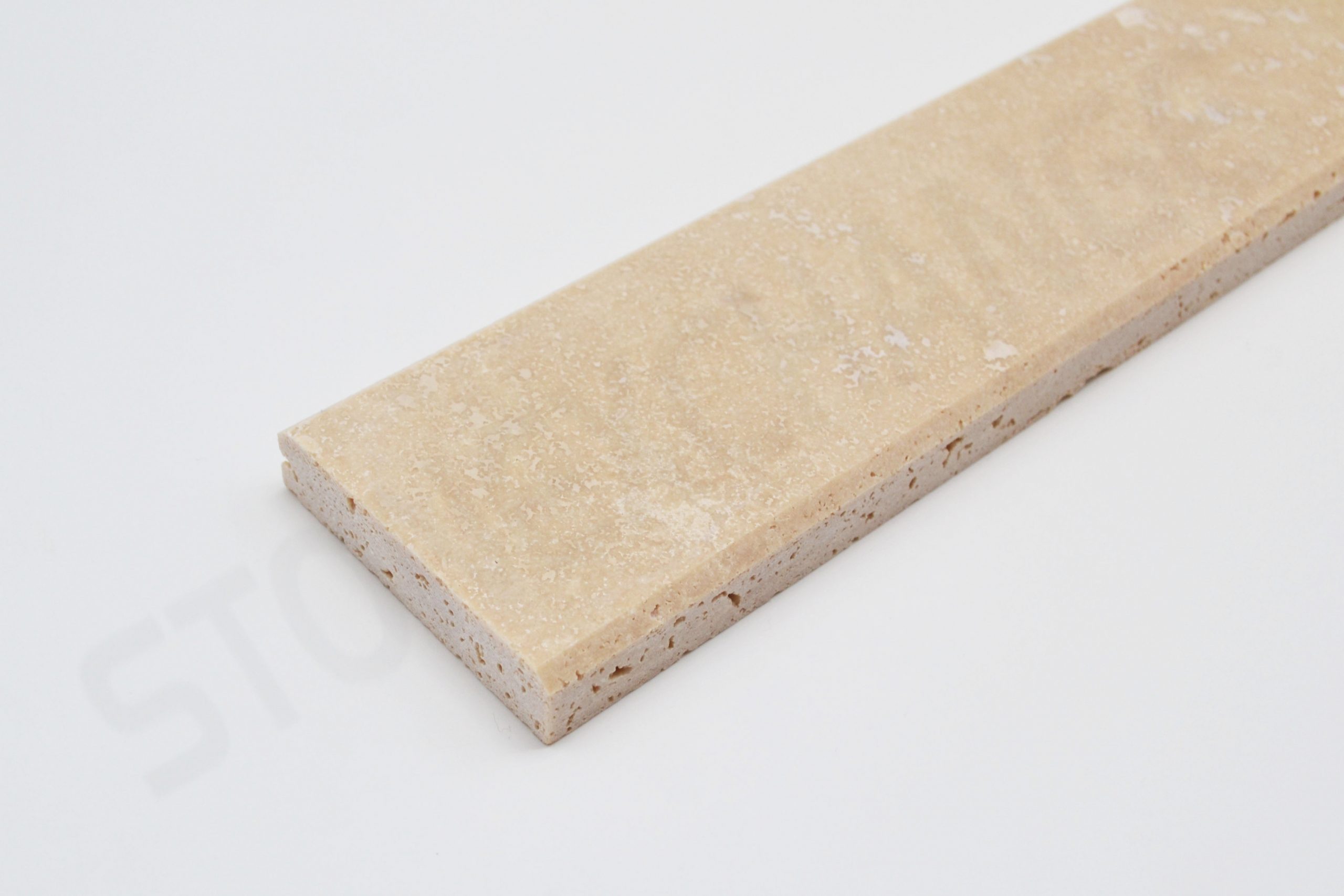 Travertine Threshold Double Standard Bevel 2x36