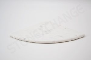 White Carrara Corner Shelf Shower Caddy