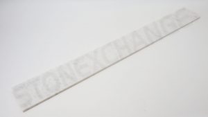 White Carrara Single Hollywood Bevel Threshold 4x36