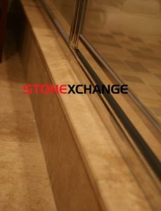 Travertine Sill Shower Curb