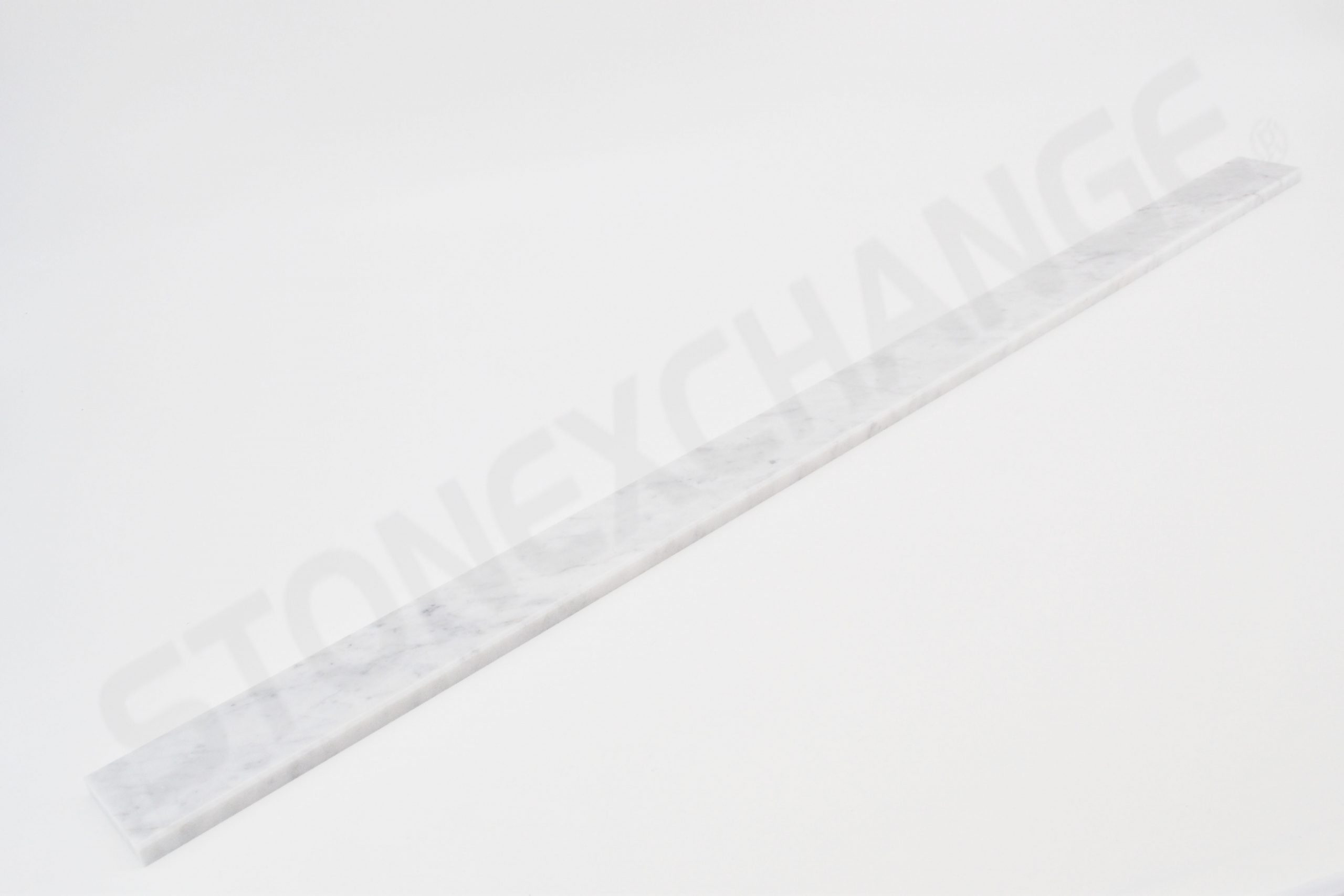 White Carrara Standard Double Bevel Threshold 2x36